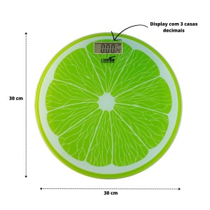 BALANÇA DIGITAL VIDRO TEMPERADO PARA BANHEIRO REDONDA CAPACIDADE 180 KG - CA05026-C
