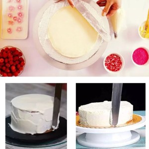 ESPATULA CURVA PARA CONFEITAR EM INOX E CABO PLASTICO 15,5CM - 9110-BR