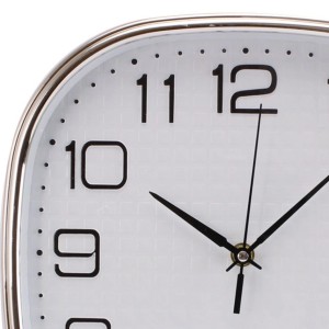 RELOGIO DE PAREDE PLASTICO CROMADO COM PONTEIRO DE SEGUNDO CONTINUO 28 CM - KLJ6595Y