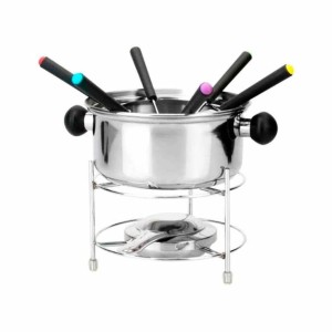 JOGO DE FONDUE DE INOX COM 10 PEÇAS 800ML- CA12135