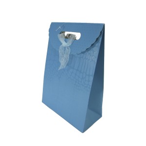 SACOLA DE PAPEL PARA PRESENTE AZUL 32X24X10,5CM  LY3026L-AZ