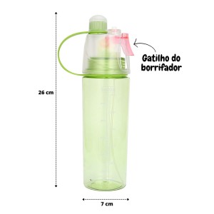 GARRAFA DE PLÁSTICO COM BORRIFADOR DE 600 ML - SM019-VD