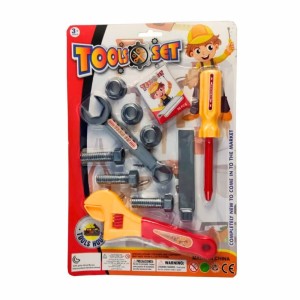 BRINQUEDO KIT FERRAMENTAS DE PLASTICO COM 11 PEÇAS - COM INMETRO - JB382