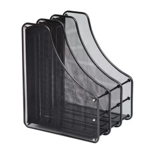 ORGANIZADOR DE DOCUMENTOS, REVISTAS E PAPEIS DE METAL 24X35CM 03 DIVISÓRIAS - FG910-PT
