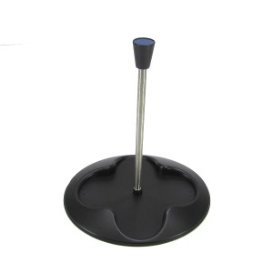 GALHETEIRO LUXO 04 PEÇAS EM VIDRO RESVESTIDOS EM INOX COM SUPORTE PLASTICO