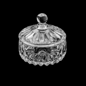 POTICHE DECORATIVO CRISTAL DE CHUMBO LOUISE 14X14CM WOLFF - 35199