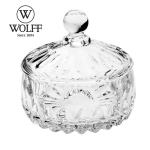 POTICHE DECORATIVO CRISTAL DE CHUMBO LOUISE 14X14CM WOLFF - 35199