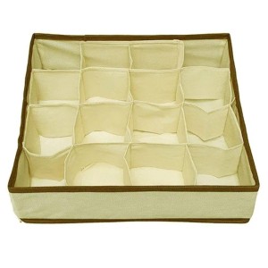 ORGANIZADOR DE GAVETAS PARA LINGERIE 16 ESPAÇOS TNT 36X28X10 CM