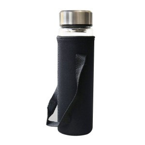 GARRAFA SQUEEZE DE VIDRO E CAPA NEOPREME COM INFUSOR PARA CHÁ  600ML - YT7120-PT