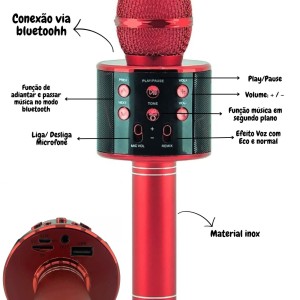 MICROFONE INFANTIL KARAOKE THE VOICE BRASIL - WS858