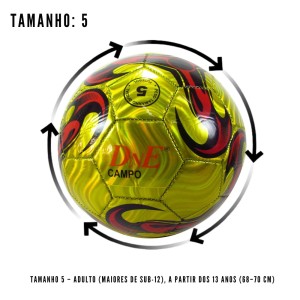 BOLA DE FUTEBOL DE PVC OFICIAL 22CM (TAMANHO 05) - BFB5771-DOU