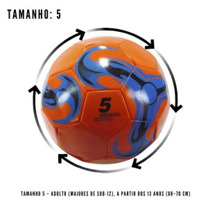 BOLA DE FUTEBOL DE PVC PARA CAMPO - ( TAMANHO 05) -BFC6601-LJ
