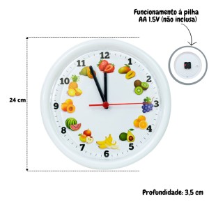 RELÓGIO DE PAREDE POLIESTIRENO 24CM - 403-G