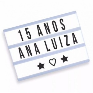 ENFEITE LETREIRO LUMINOSO DE PLÁSTICO ( LIGHT BOX ) 30X22CM - NS1821