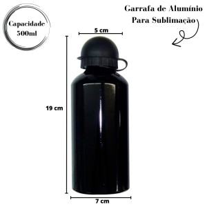 GARRAFA ALUMINIO PARA SUBLIMAÇÃO 500 ML NS0159-PT