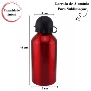 GARRAFA ALUMINIO PARA SUBLIMAÇÃO 500 ML NS0159-VM