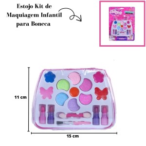 ESTOJO DE MAQUIAGEM INFANTIL PARA BONECA FORMATO BOLSA LITTLE BEAUTY - PD91109