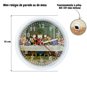 RELÓGIO DE MESA OU PAREDE DE POLIESTIRENO 15CM - 401-A