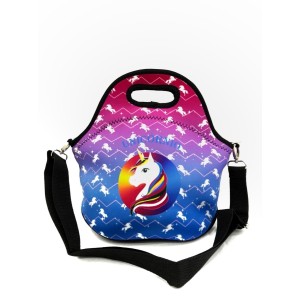 SACOLA TERMICA LANCHEIRA INFANTO-JUVENIL UNICORNIO ROSA COM AZUL - HB80806-01