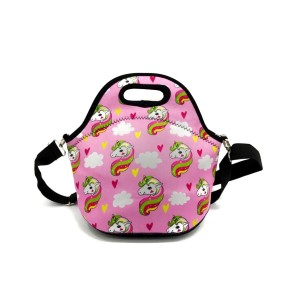 SACOLA TERMICA LANCHEIRA INFANTO-JUVENIL NEOPRENE UNICORNIO ROSA - HB80806-02