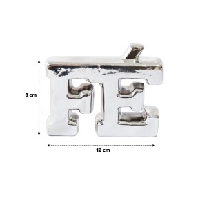 ENFEITE DE CERAMICA COM A PALAVRA FÉ 12X3,2X7,8 CM - MG5077-PTA