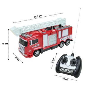 CAMINHÃO CONTROLE REMOTO SUPER TRUCK BOMBEIRO COM SOM E LUZES - 6185C-A