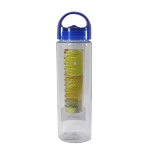 GARRAFA DE PLASTICO COM INFUSOR TAMPA COR AZUL 650 ML
