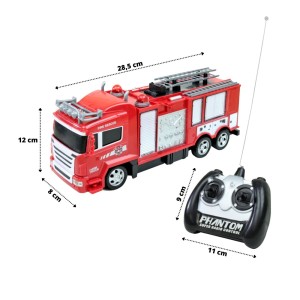 CAMINHÃO CONTROLE REMOTO SUPER TRUCK BOMBEIRO COM SOM E LUZES - 6185C-B