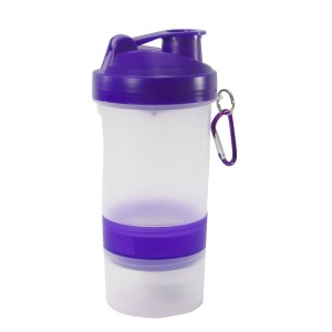 COQUETELEIRA SHAKEIRA  ACADEMIA COPO DE PLASTICO 400 ML BLENDER BALL E MOSQUETÃO