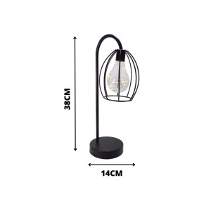 LUMINARIA COM 8 LEDS DE FERRO E PLÁSTICO 19X14X38CM -KL8850