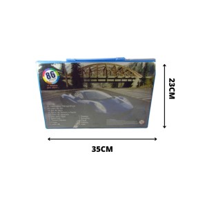 ESTOJO ESCOLAR 86 PECAS MENINO CARRO AZUL - MT86BOY-AZ