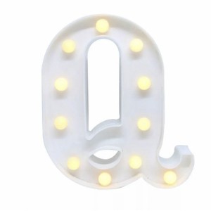 LUMINARIA LETRA Q 11 LEDS BRANCA 21,5 X 18 X 4,5 CM AL08026-Q