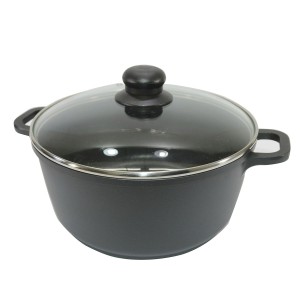 PANELA DE ALUMINIO FUNDIDO ANTIADERENTE PRETA 24CM