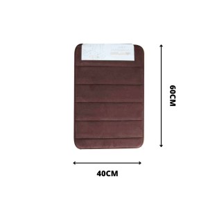 TAPETE PARA BOX DE BANHEIRO ANTIDERRAPANTE DE POLIESTER 40CMX60CM- WC409413-MR