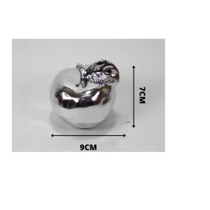 ENFEITE MAÇA DE PORCELANA 7 X 9CM- 74021-PTA