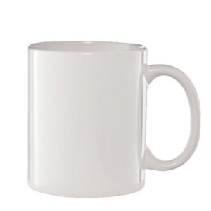 CANECA PORCELANATO BRANCA 350 ML - 8,3 X 9,5 CM