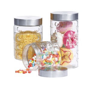 JOGO PORTA MANTIMENTOS 3 PEÇAS VIDRO - VDA 0404