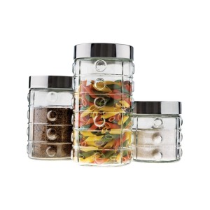 JOGO PORTA MANTIMENTOS 3 PEÇAS VIDRO - VDA 0404