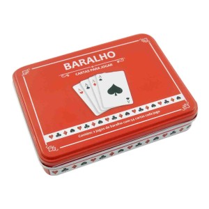 JOGO DE BARALHO NA LATA 02 JOGOS DE 54 CARTAS PLÁSTICAS - IM42030-VM