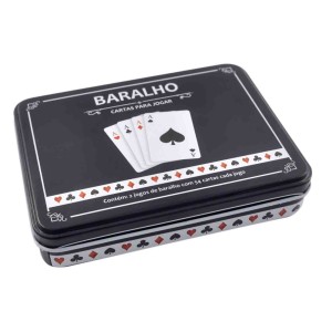 JOGO DE BARALHO NA LATA 02 JOGOS DE 54 CARTAS PLÁSTICAS - IM42030-AZMA