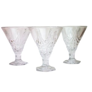 JOGO DE TAÇA PARA SOBREMESAS EM VIDRO COM 3 PEÇAS 160 ML - VDA03052