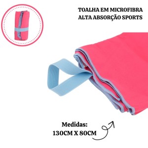 TOALHA EM MICROFIBRA ALTA ABSORÇÃO 130CM X 80CM TAMANHO G- YS38129-PK