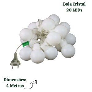 BOLA CRISTAL 20 LEDS BR BIVOLT - 21009