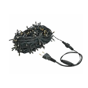 CORDÃO 100 LEDS FIXO WARM FIO VERDE TOM. M/MF USO INTERNO 127V - 19011