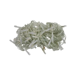 CORDÃO 300 LEDS WARM FIO TRANSPARENTE TOM. M/MF 127V - 19015