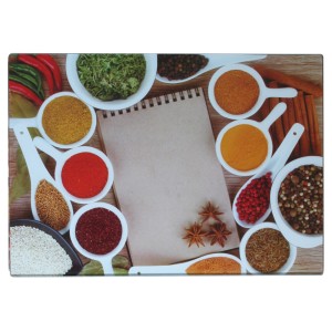 TABUA DE CORTE ANTI RESÍDUOS 35 X 25 CM DE VIDRO - VDA2560P-3