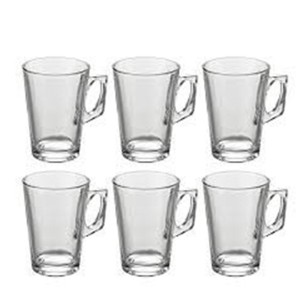 JOGO DE XICARA DE VIDRO 210 ML CAPPUCCINO CAFE NESPRESSO C/ 06 PEÇAS