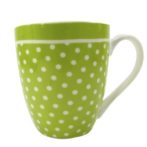 CANECA MINI SOPEIRA EM PORCELANA POA VINTAGE VERDE 580 ML