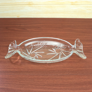 PETISQUEIRA DE VIDRO EM FORMATO DE BALA TRANSPARENTE 34CM - 43SG4V21