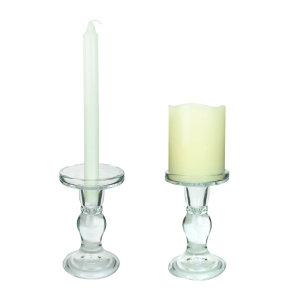 CASTIÇAL DE VIDRO 8,5X14CM - CA16158